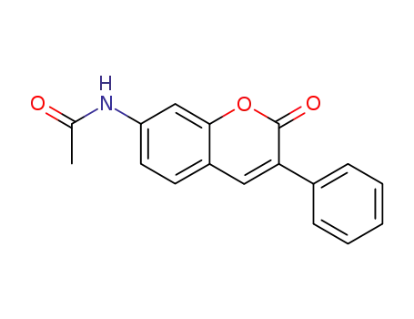 Molecular Structure of 6721-85-3 (Acetamide, N-(2-oxo-3-phenyl-2H-1-benzopyran-7-yl)-)