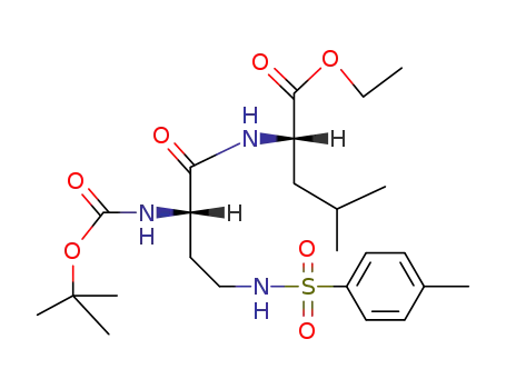 <i>N</i>-[(<i>S</i>)-2-<i>tert</i>-butoxycarbonylamino-4-(toluene-4-sulfonylamino)-butyryl]-L-leucine ethyl ester