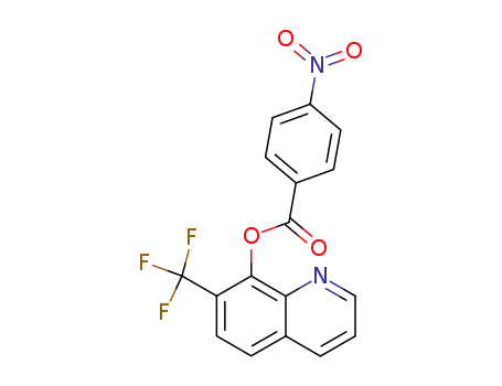 Molecular Structure of 440-39-1 (4-nitro-benzoic acid-(7-trifluoromethyl-[8]quinolyl ester))
