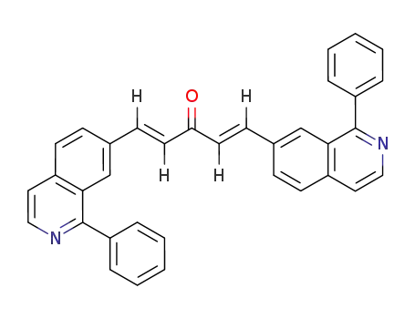 1<i>t</i>,5<i>t</i>-bis-(1-phenyl-[7]isoquinolyl)-penta-1,4-dien-3-one