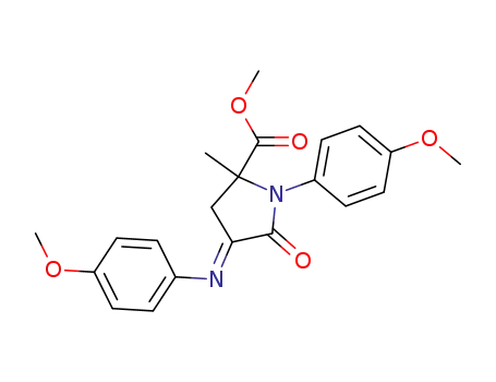 1-(4-methoxy-phenyl)-4-(4-methoxy-phenylimino)-2-methyl-5-oxo-pyrrolidine-2-carboxylic acid methyl ester