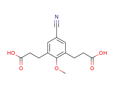 3,3'-(5-cyano-2-methoxy-<i>m</i>-phenylene)-di-propionic acid