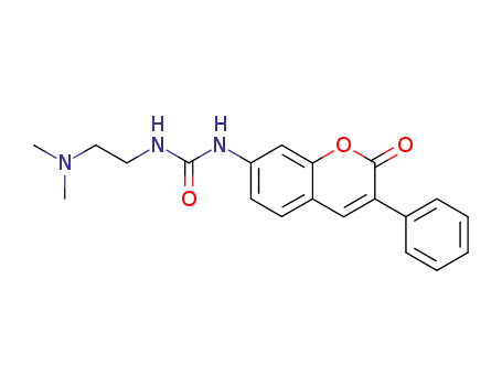 Molecular Structure of 16086-66-1 (Urea,
N-[2-(dimethylamino)ethyl]-N'-(2-oxo-3-phenyl-2H-1-benzopyran-7-yl)-)