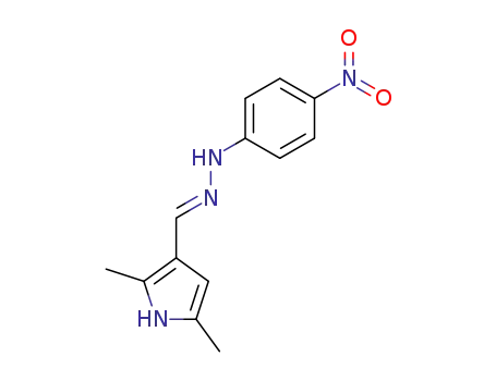 Molecular Structure of 2406-14-6 (2,5-dimethyl-pyrrole-3-carbaldehyde-(4-nitro-phenylhydrazone))
