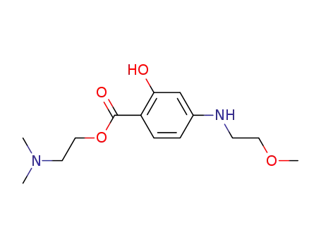 2-hydroxy-4-(2-methoxy-ethylamino)-benzoic acid-(2-dimethylamino-ethyl ester)