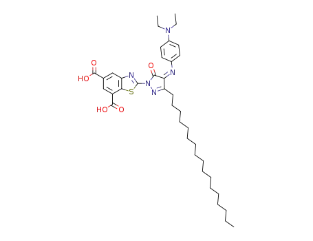 2-[4-(4-diethylamino-phenylimino)-3-heptadecyl-5-oxo-4,5-dihydro-pyrazol-1-yl]-benzothiazole-5,7-dicarboxylic acid