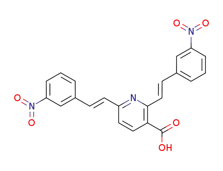 2,6-bis-(3-nitro-<i>trans</i>-styryl)-nicotinic acid