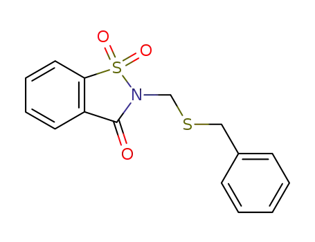 2-(benzylmercapto-methyl)-1,1-dioxo-1λ<sup>6</sup>-benz[<i>d</i>]isothiazol-3-one