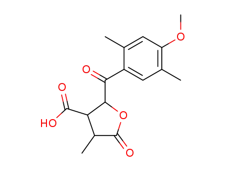 2-(4-methoxy-2,5-dimethyl-benzoyl)-4-methyl-5-oxo-tetrahydro-furan-3-carboxylic acid
