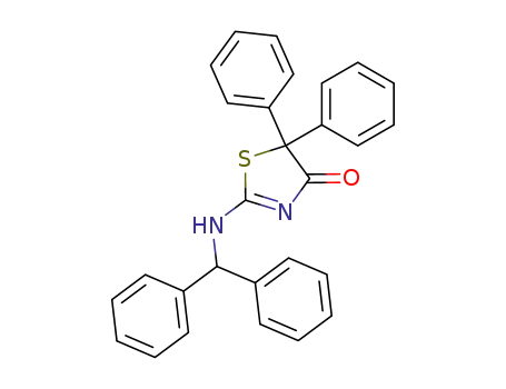 Molecular Structure of 25221-33-4 (2-benzhydrylamino-5,5-diphenyl-thiazol-4-one)