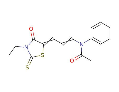 Acetamide,  N-[3-(3-ethyl-4-oxo-2-thioxo-5-thiazolidinylidene)-1-propenyl]-N-phenyl-