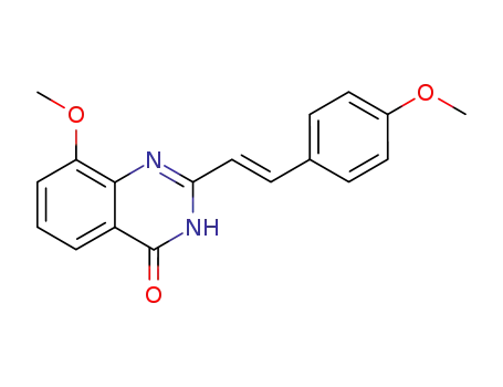 Molecular Structure of 101731-86-6 (8-methoxy-2-(4-methoxy-<i>trans</i>-styryl)-3<i>H</i>-quinazolin-4-one)