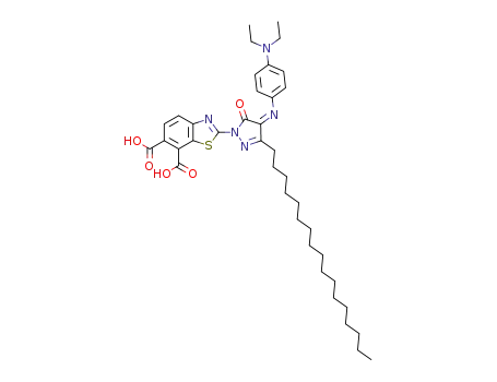 2-[4-(4-diethylamino-phenylimino)-3-heptadecyl-5-oxo-4,5-dihydro-pyrazol-1-yl]-benzothiazole-6,7-dicarboxylic acid