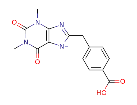 4-(1,3-dimethyl-2,6-dioxo-2,3,6,7-tetrahydro-1<i>H</i>-purin-8-ylmethyl)-benzoic acid
