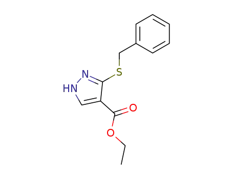 3-benzylmercapto-1<sup>(2)</sup><i>H</i>-pyrazole-4-carboxylic acid ethyl ester