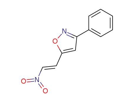 Molecular Structure of 3156-56-7 (5-(<i>trans</i>-2-nitro-vinyl)-3-phenyl-isoxazole)