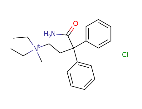 Molecular Structure of 115051-83-7 (diethyl-(3-carbamoyl-3,3-diphenyl-propyl)-methyl-ammonium; chloride)