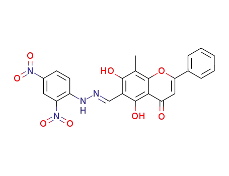 6-[(2,4-dinitro-phenylhydrazono)-methyl]-5,7-dihydroxy-8-methyl-2-phenyl-chromen-4-one