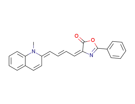 4-[4-(1-methyl-1<i>H</i>-[2]chinolyLiDene)-but-2-enylidene]-2-phenyl-4<i>H</i>-oxazol-5-one