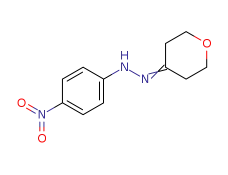 Molecular Structure of 91332-46-6 (tetrahydro-pyran-4-one-(4-nitro-phenylhydrazone))