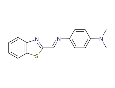 Molecular Structure of 52688-57-0 (1,4-Benzenediamine, N'-(2-benzothiazolylmethylene)-N,N-dimethyl-)