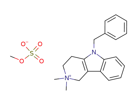 Molecular Structure of 112049-25-9 (5-benzyl-2,2-dimethyl-2,3,4,5-tetrahydro-1<i>H</i>-pyrido[4,3-<i>b</i>]indolium; methyl sulfate)