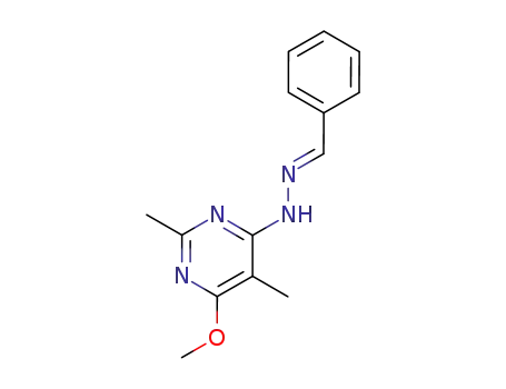 Molecular Structure of 100882-19-7 (benzaldehyde-(6-methoxy-2,5-dimethyl-pyrimidin-4-ylhydrazone))