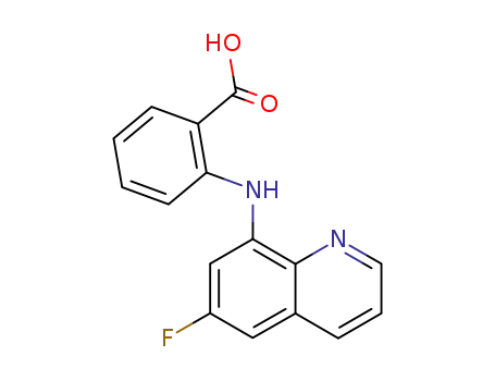 Molecular Structure of 575-21-3 (<i>N</i>-(6-fluoro-[8]quinolyl)-anthranilic acid)