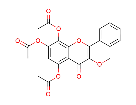 Molecular Structure of 33803-39-3 (4H-1-Benzopyran-4-one, 5,7,8-tris(acetyloxy)-3-methoxy-2-phenyl-)