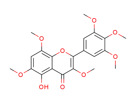 Molecular Structure of 527-96-8 (4H-1-Benzopyran-4-one,
5-hydroxy-3,6,8-trimethoxy-2-(3,4,5-trimethoxyphenyl)-)