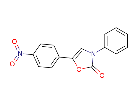 Molecular Structure of 62761-46-0 (2(3H)-Oxazolone, 5-(4-nitrophenyl)-3-phenyl-)