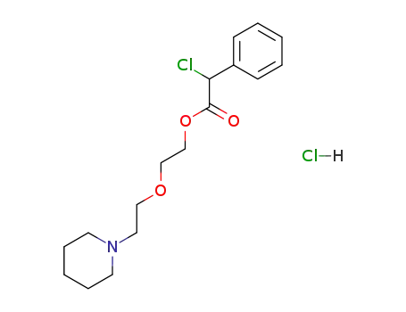 chloro-phenyl-acetic acid-[2-(2-piperidino-ethoxy)-ethyl ester]; hydrochloride