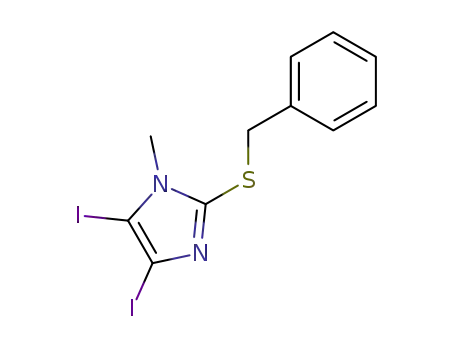 2-benzylmercapto-4,5-diiodo-1-methyl-1<i>H</i>-imidazole