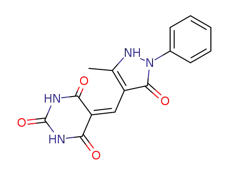 5-(5-methyl-3-oxo-2-phenyl-2,3-dihydro-1<i>H</i>-pyrazol-4-ylmethylene)-pyrimidine-2,4,6-trione
