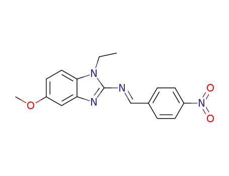 (1-ethyl-5-methoxy-1<i>H</i>-benzimidazol-2-yl)-(4-nitro-benzyliden)-amine