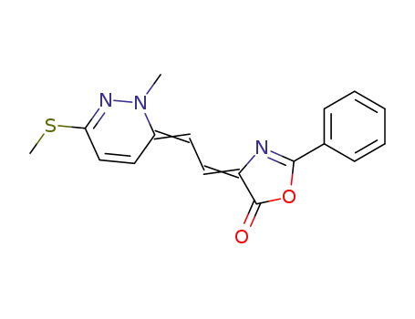 4-[(2-methyl-6-methylsulfanyl-2<i>H</i>-pyridazin-3-yliden)-ethylidene]-2-phenyl-4<i>H</i>-oxazol-5-one