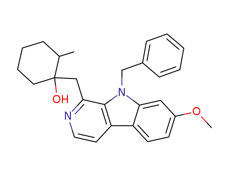 1-(9-benzyl-7-methoxy-9<i>H</i>-β-carbolin-1-ylmethyl)-2-methyl-cyclohexanol