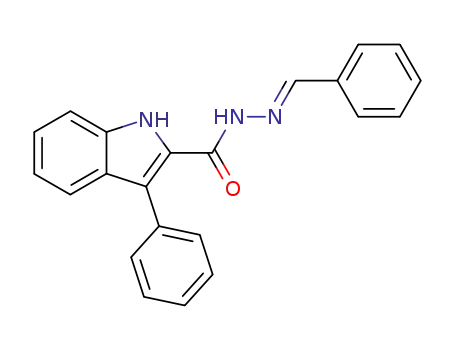 Molecular Structure of 121649-71-6 (3-phenyl-indole-2-carboxylic acid benzylidenehydrazide)