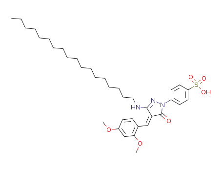 4-[4-(2,4-dimethoxy-benzyliden)-3-octadecylamino-5-oxo-4,5-dihydro-pyrazol-1-yl]-benzenesulfonic acid
