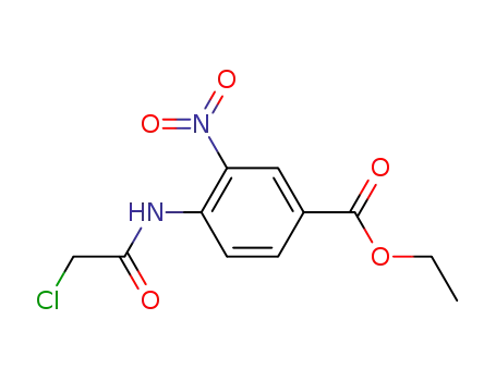 Molecular Structure of 861604-86-6 (4-(2-chloro-acetylamino)-3-nitro-benzoic acid ethyl ester)