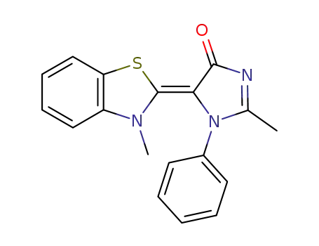 2-methyl-5-(3-methyl-3<i>H</i>-benzothiazol-2-ylidene)-1-phenyl-1,5-dihydro-imidazol-4-one