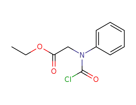 Molecular Structure of 62750-13-4 (Glycine, N-(chlorocarbonyl)-N-phenyl-, ethyl ester)