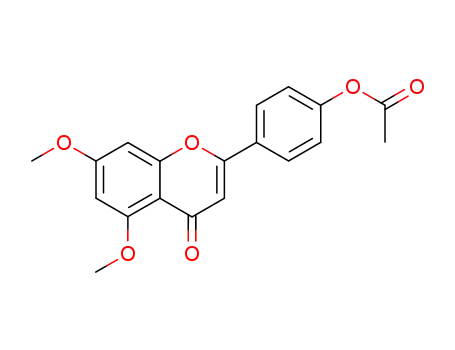 Molecular Structure of 22812-39-1 (2-(4-acetoxy-phenyl)-5,7-dimethoxy-chromen-4-one)