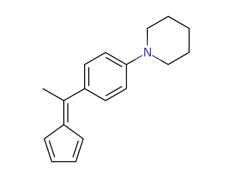 Molecular Structure of 103152-97-2 (1-[4-(1-cyclopentadienyliden-ethyl)-phenyl]-piperidine)