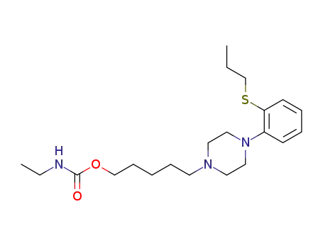 Molecular Structure of 13941-04-3 (1-(5-ethylcarbamoyloxy-pentyl)-4-(2-propylmercapto-phenyl)-piperazine)
