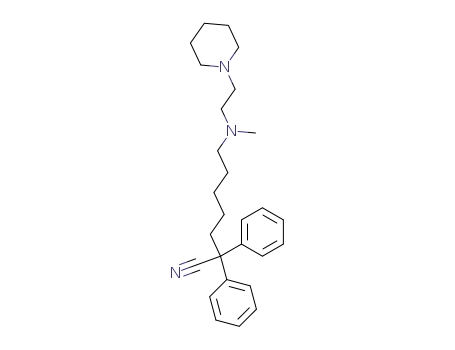 7-[methyl-(2-piperidino-ethyl)-amino]-2,2-diphenyl-heptanenitrile