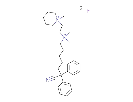 (6-cyano-6,6-diphenyl-hexyl)-dimethyl-[2-(1-methyl-piperidinium-1-yl)-ethyl]-ammonium; diiodide