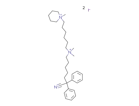 (6-cyano-6,6-diphenyl-hexyl)-dimethyl-[6-(1-methyl-piperidinium-1-yl)-hexyl]-ammonium; diiodide