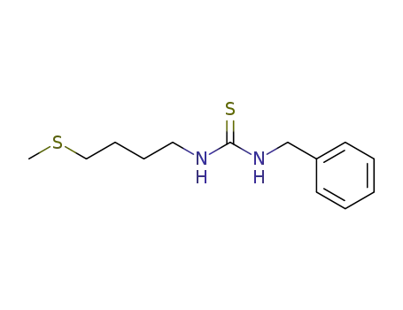 Molecular Structure of 100801-39-6 (<i>N</i>-benzyl-<i>N'</i>-(4-methylsulfanyl-butyl)-thiourea)