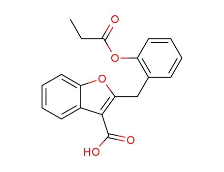2-(2-propionyloxy-benzyl)-benzofuran-3-carboxylic acid